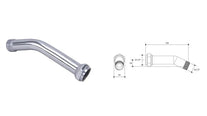 Shower Arm Bent Male x Female 125mm Chrome Plated